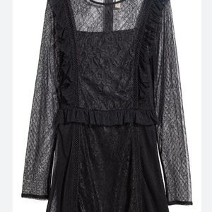 NWT H&M Black Long Sleeve Lace Dress